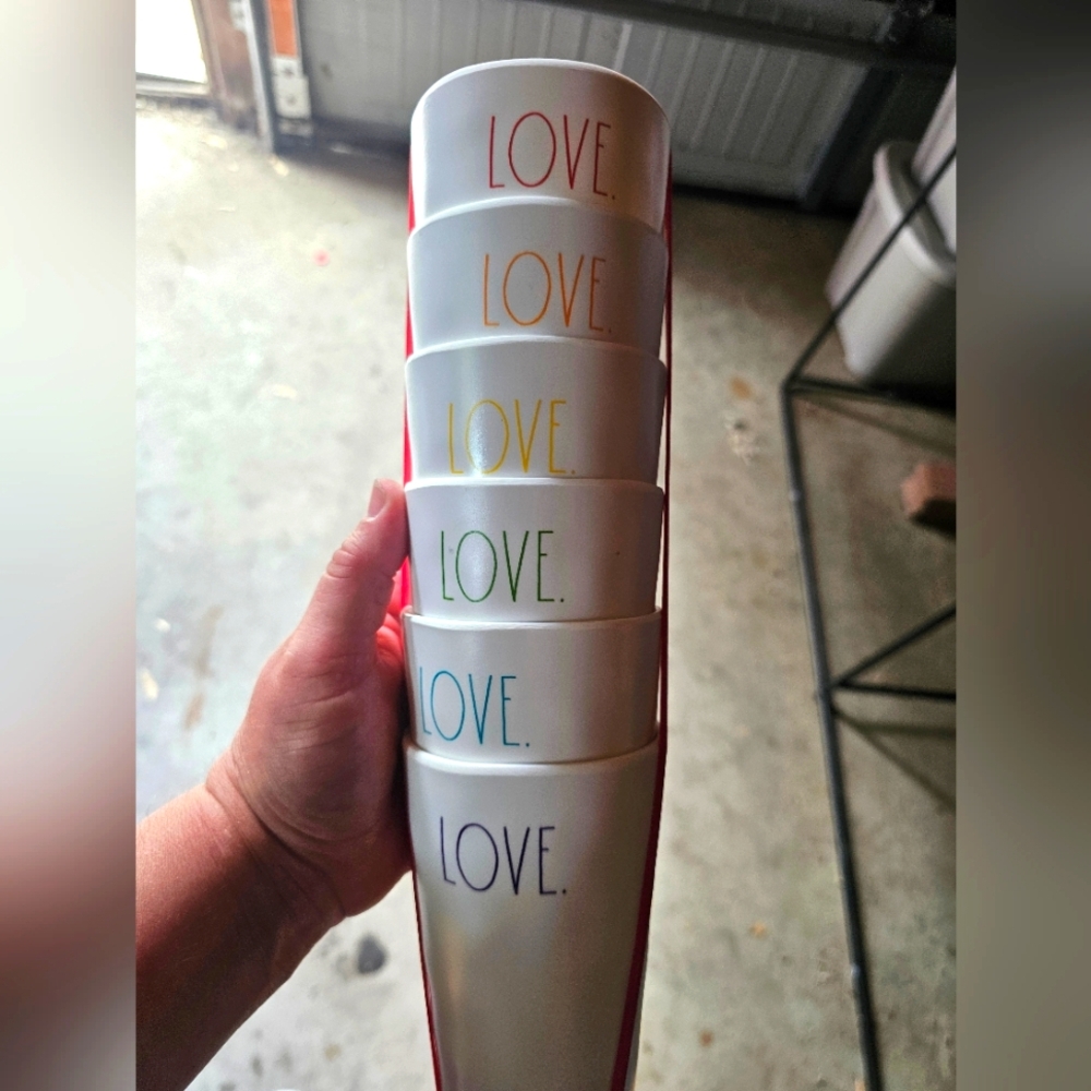 Rae Dunn Melamine Mug with Rainbow Tag